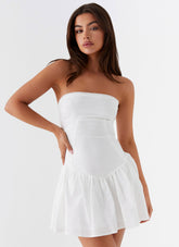 Larnie Linen Mini Dress - White