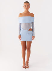 No Doubt Mini Dress - Blue
