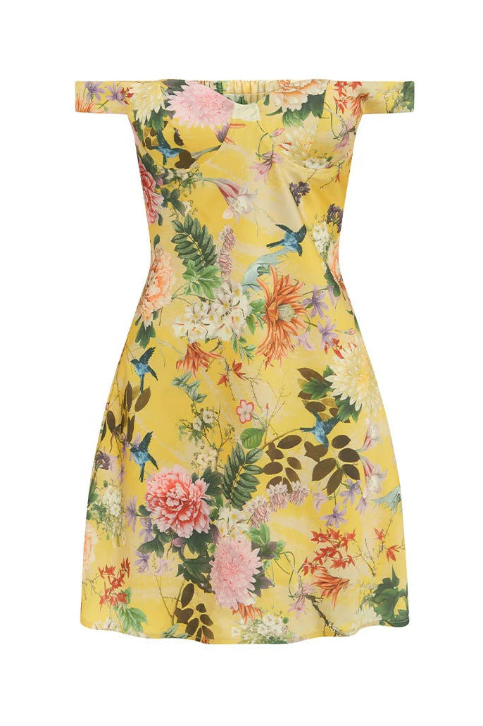 Aveta Mini Dress - Kendall Yellow