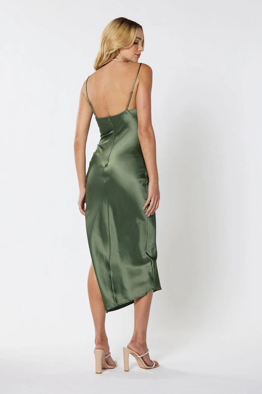 Billie Midi Dress - Olive