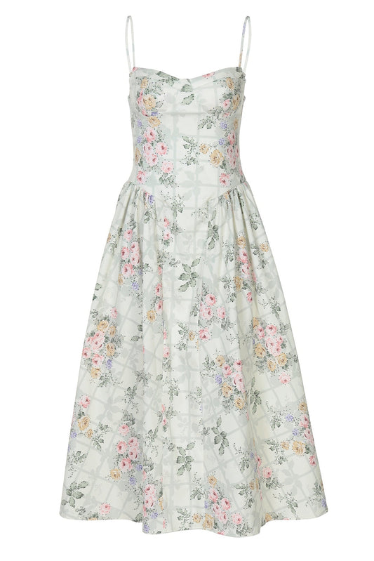 Floral Printed Spaghetti Strap Dress