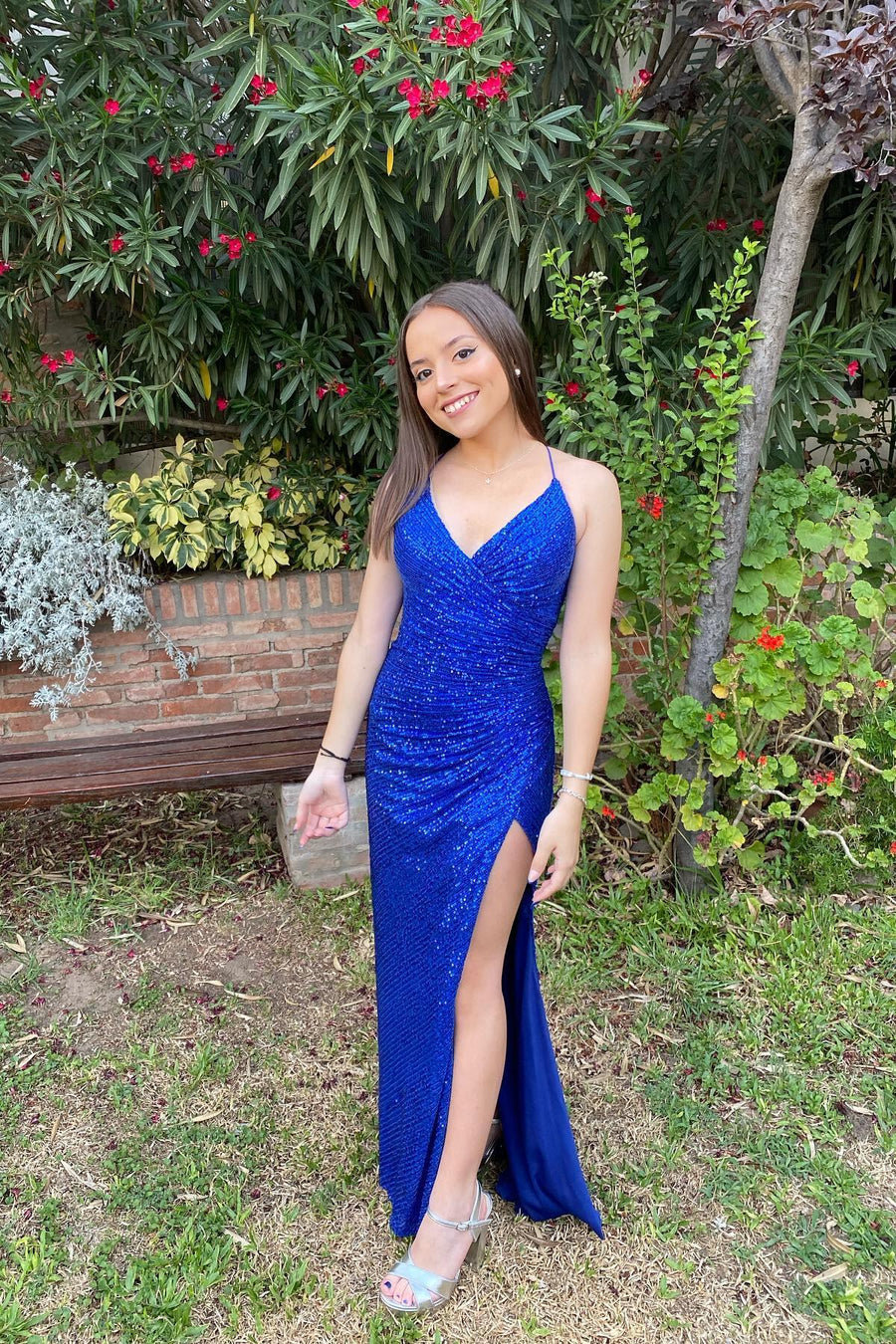 Green Sequin Mermaid Long Party Dress