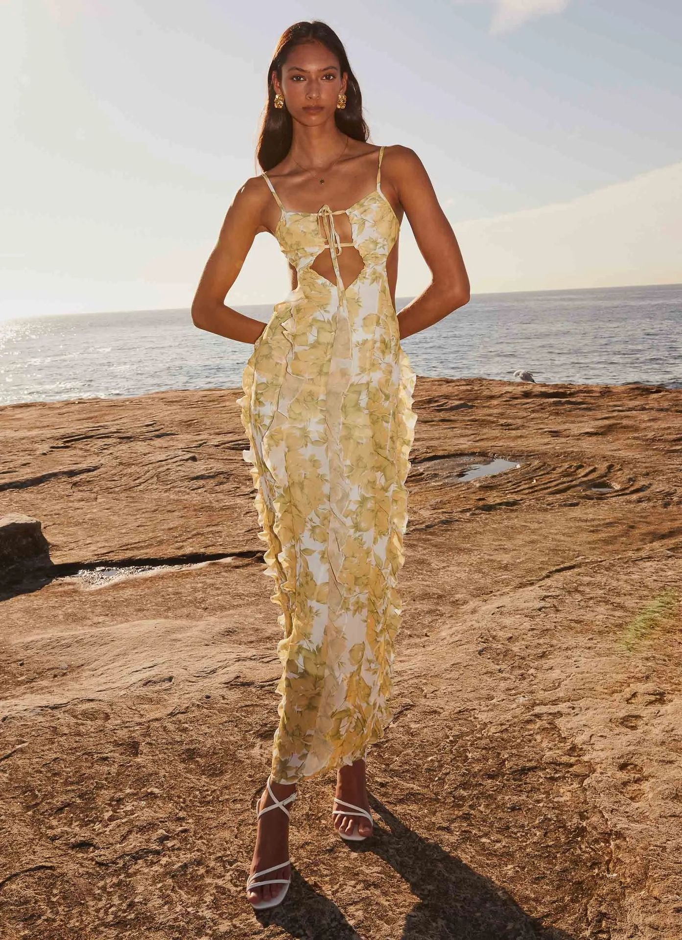 Livette - Sunset Ruffle Maxi Dress