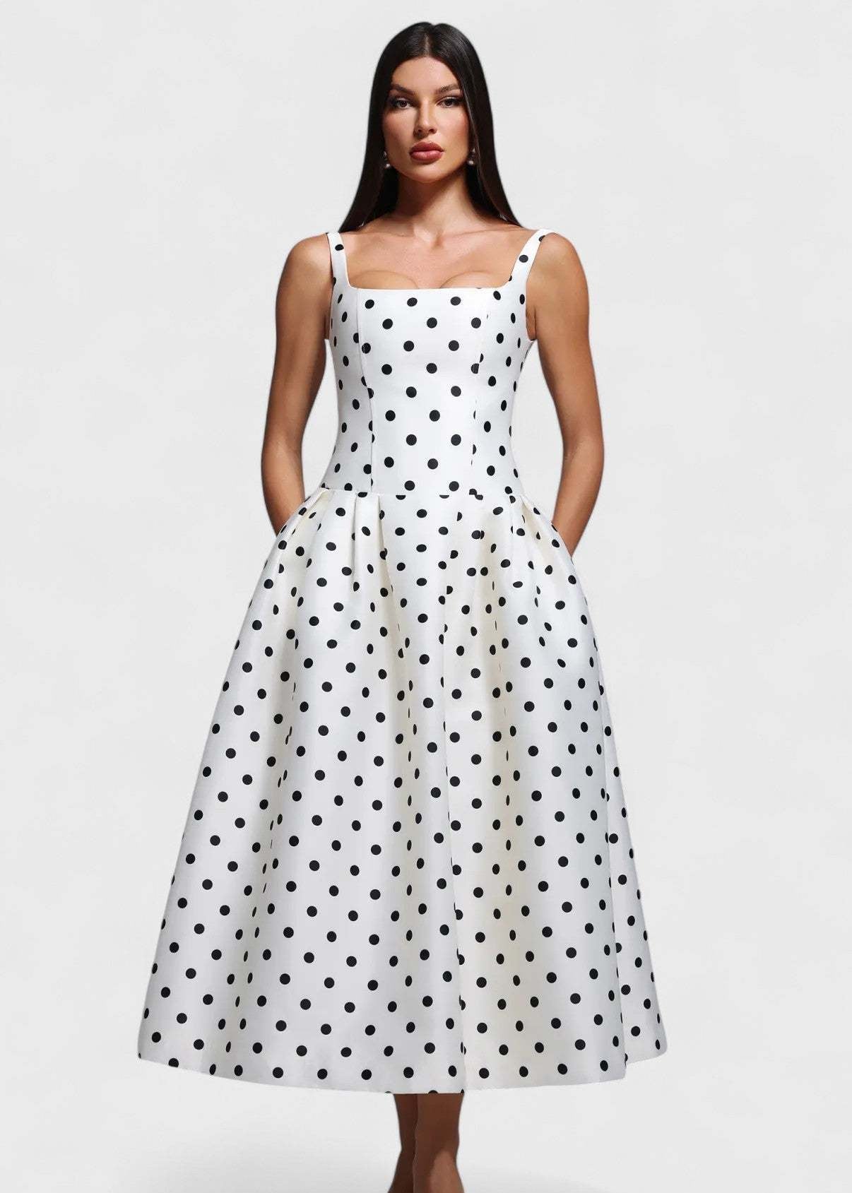 Livette - Polka Dot Midi Dress