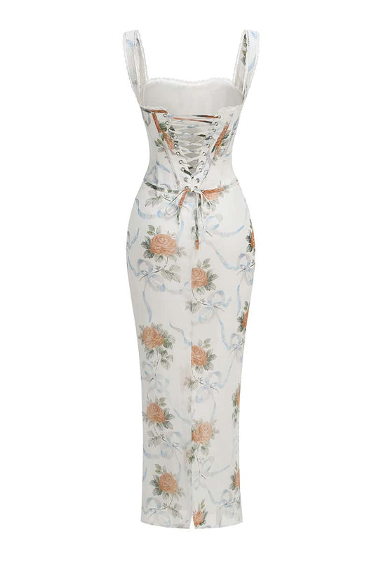 Floral Corset Fitted Dress