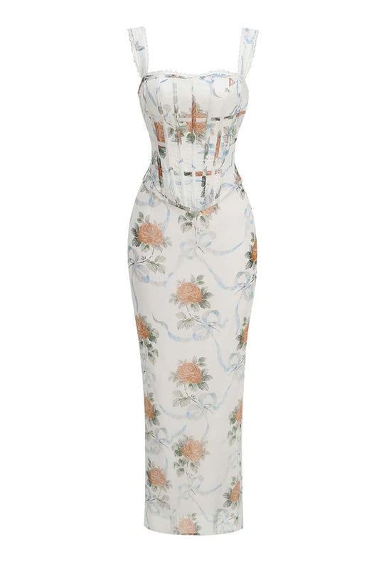 Floral Corset Fitted Dress