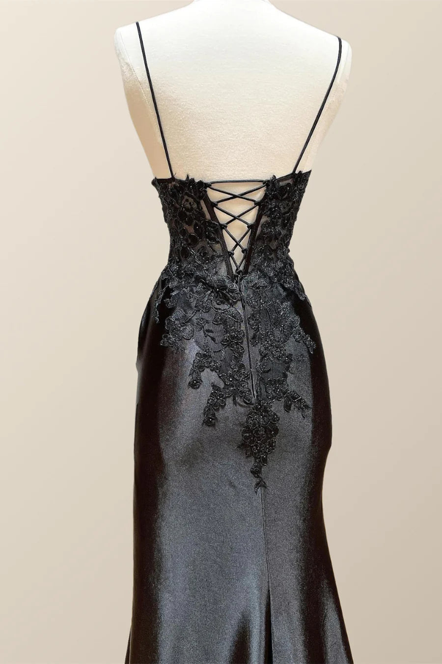 Green Appliques Mermaid Long Formal Dress