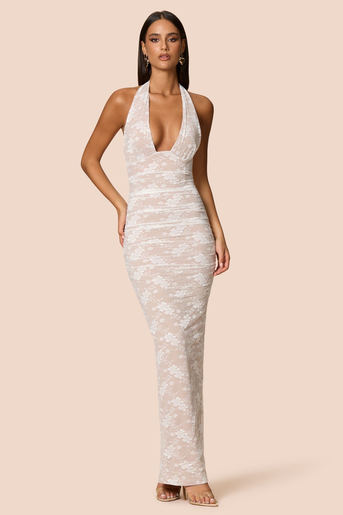 Nookie Arabella Halter Maxi Dress -  Ivory