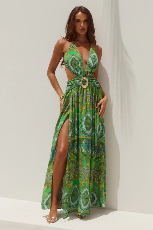 Fontana Maxi Dress - Indiana Green