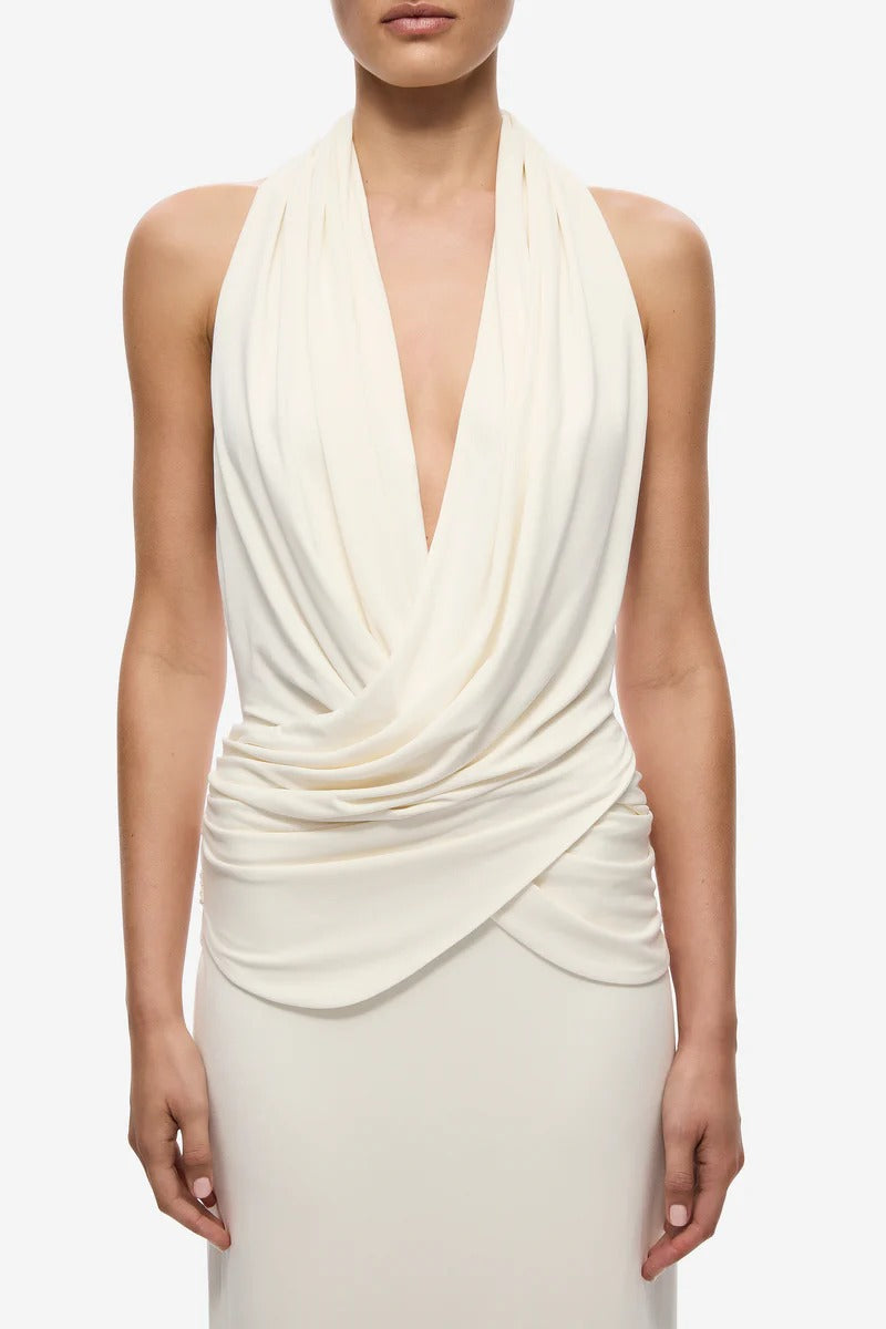 Misha Cabana Cupro Dress - Ivory