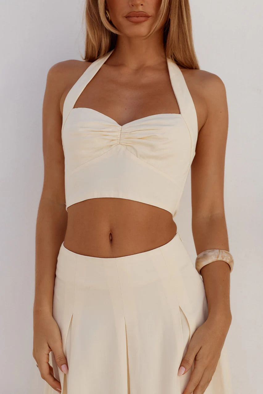 Willow Halter Top - Butter